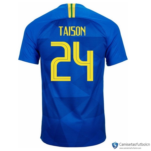 Camiseta Seleccion Brasil Segunda equipo Taison 2018 Azul